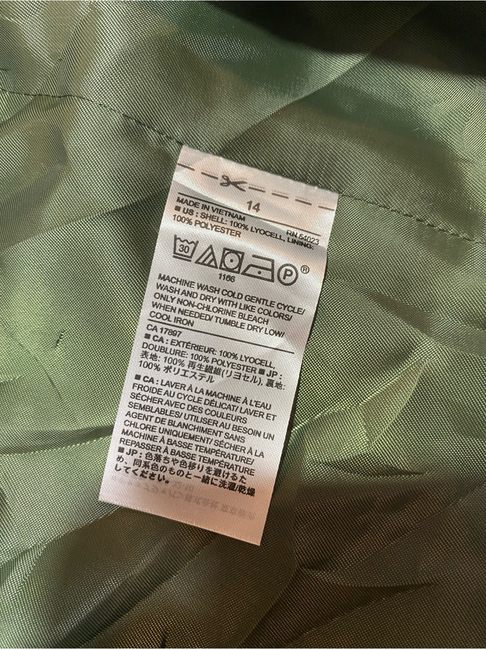 Banana Republic NWT Olive Green Double-Breasted Cropped Blazer Flight Jacket 14 - Picture 15 of 16